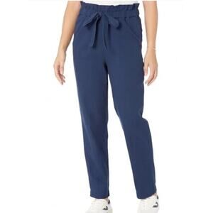 NWT Draper James Paper Bag Twill Pant, Nassau Navy, Size M